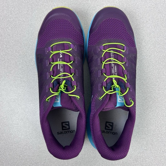 Salomon XA Elevate 401378 Purple Trail Running Hiking Shoes Sneakers Womens Sz 8 - Picture 8 of 15